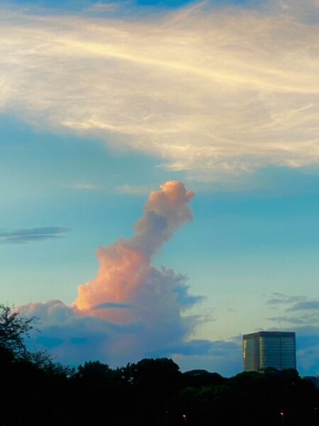 爆発したかの様な雲