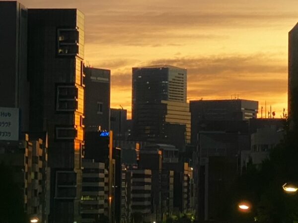 神田ビル街の夜明け